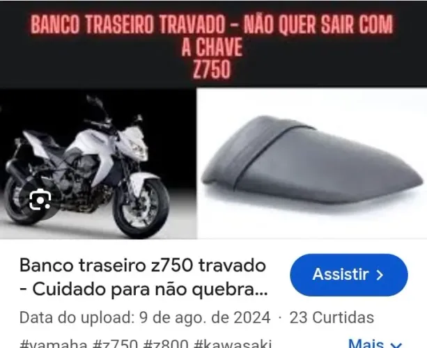 Vendo banco da moto Kawasaki