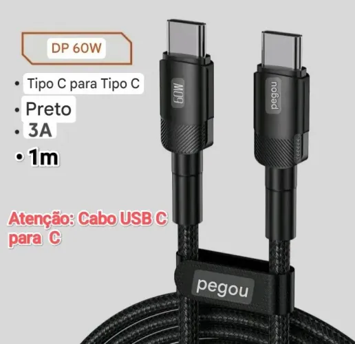 Cabo USB C para C 1m 