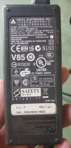 Fonte para notebook 20v 3.25A
