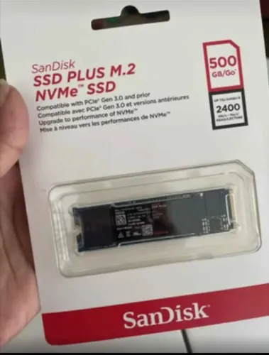 SSD NVMe M.2 Sandisk Plus 500gb 2280 Gen3