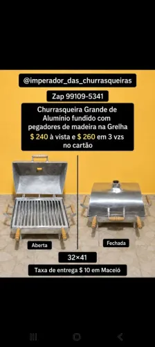 Churrasqueira Grande de Alumínio. 32×41