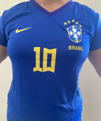 Camisa torcida  do Brasil baby look gola V