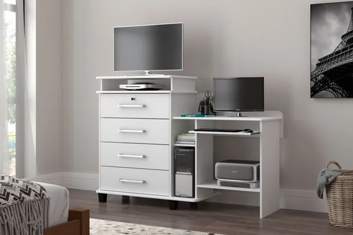 Quarto cômoda escrivaninha 100% MDF