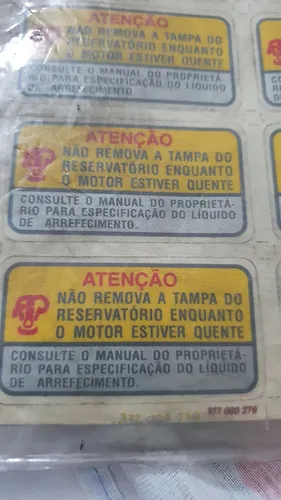 Gol parati saveiro g2  adesivo tampa reservatorio capa radiador novo original