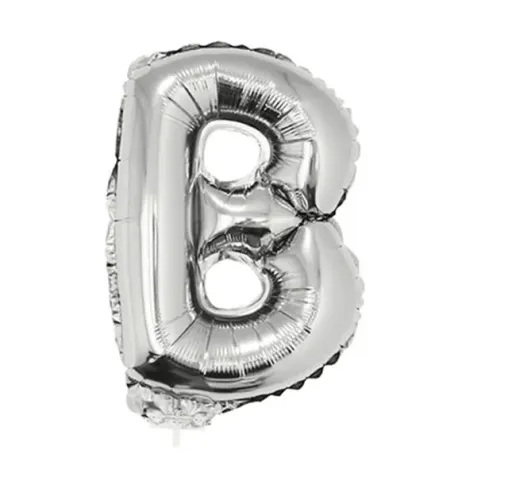 Balão Metalizado Letras  Ballon Letter 16" 40cm  Wb Cn498 - Letra B