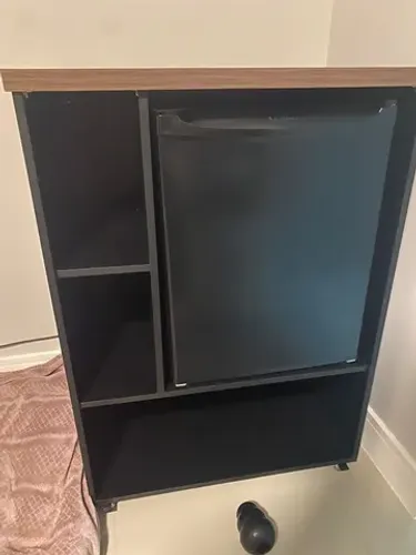 Buffet aparador para frigobar pequeno preto 
