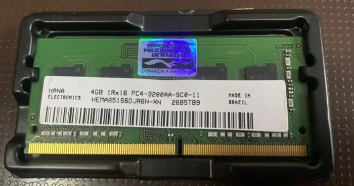 Memória de Notebook Hana Ddr4 4gb 1rx16 PC4-3200AA