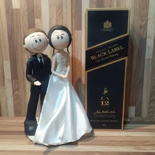 Noivos Topo de Bolo Biscuit Grande 