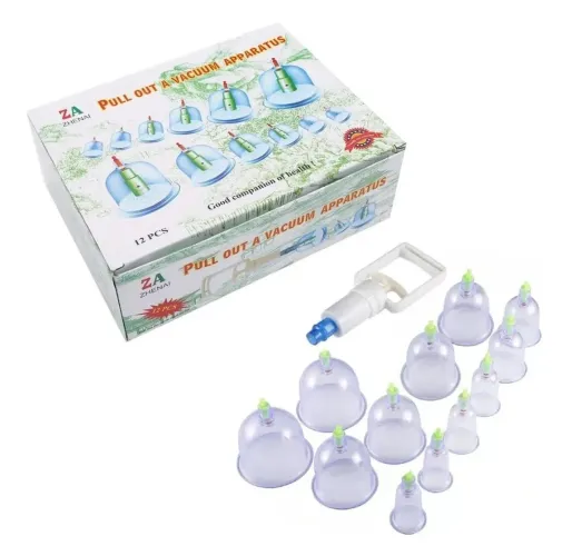 KIT VENTOSAS 12 PEÇAS VENTOSATERAPIA FISIOTERAPIA 