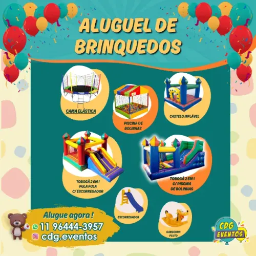 locação de brinquedos zona leste