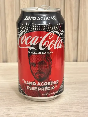 Lata Coca-Cola Luan Santana, coleção Hits 2018, vazia.
