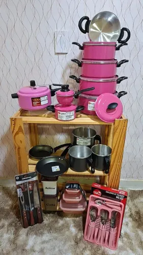 Kit de panelas e utensílios de cozinha completo