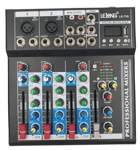 Mesa De Som 4 Canais Bluetooth Mixer Player Usb Digital - Loja Natan Informática