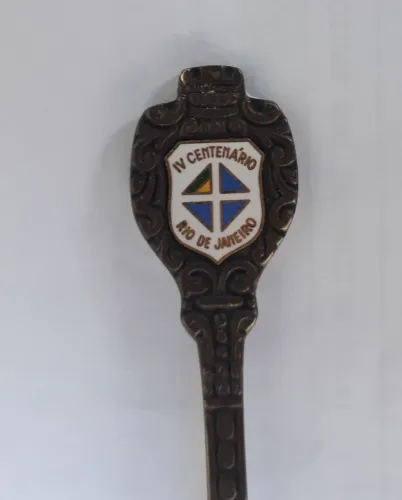 Colher Antiga Comemorativa IV Centenário do RJ 