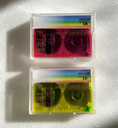 2 Fitas VHS MiniDV Maxell 90 minutos, novas e lacradas!