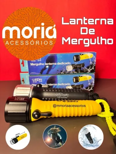 Lanterna para Mergulho Led Cree 120 Lumens A Prova Dágua 1.800M
