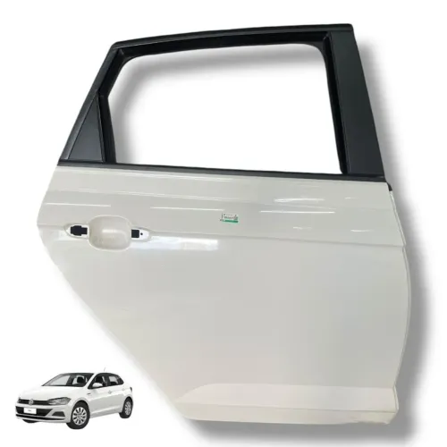 Porta Traseira Direita Vw Polo 2018 2019 2022 Traseira Direito Branco