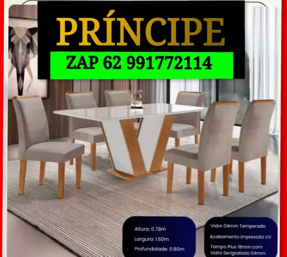 Mesa de Jantar 6 cadeiras DIRETO DA FÁBRICA