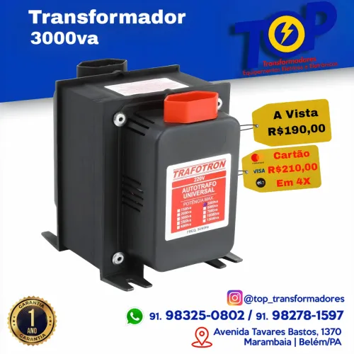 Transformador 3000 va bivolt