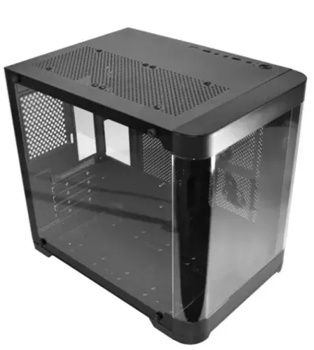 Gabinete Gamer K-mex CG-01AG Preto Aquario Curva Micro Atx Sem Fan 