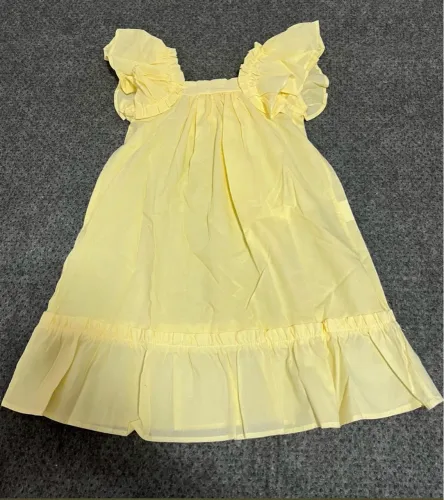 Vestido Amarelo Infantil com Detalhes