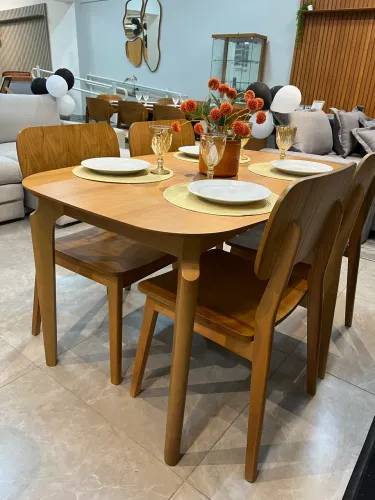 Mesa Wood 4 Cadeiras 18x Sem Juros + Frete Grátis