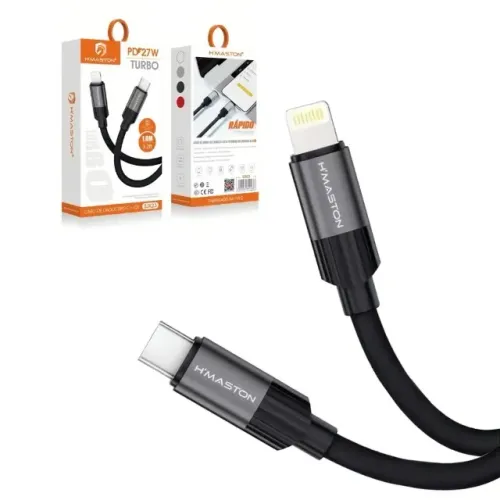 Cabo de Dados Hmaston Turbo 27W Carregamento Rápido PD C/tipo-C IOS SJX23