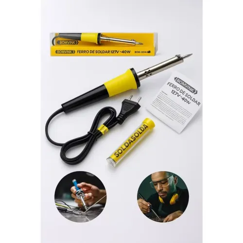 Kit Ferro de Solda 127V - Potência 40W