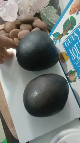 Pedras negras de vulcão Basalto natural 1,8kg