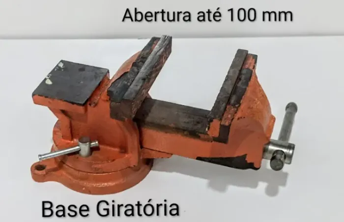 MORSA DE BANCADA GIRATÓRIA 360° ABERTURA 100 MM  PESADA FERRO FUNDIDO