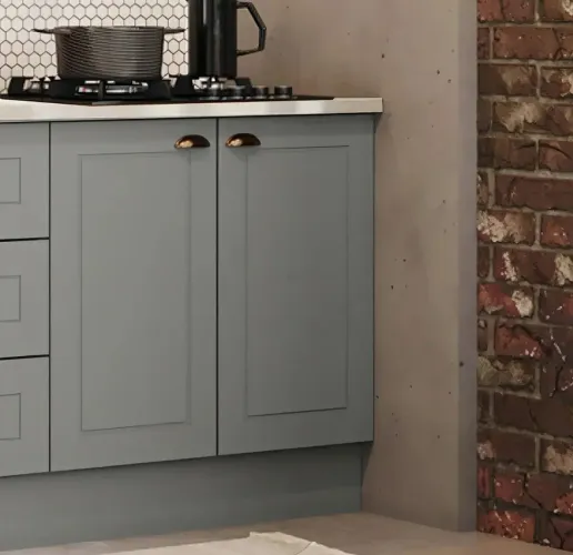 Armário gabinete MDF Henn Cinza 2 portas
