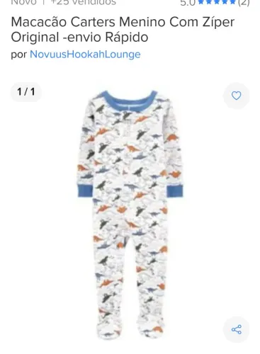 Macacão Carters Menino Com Zíper