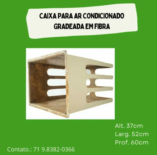 Caixa com grade para ar condicionado