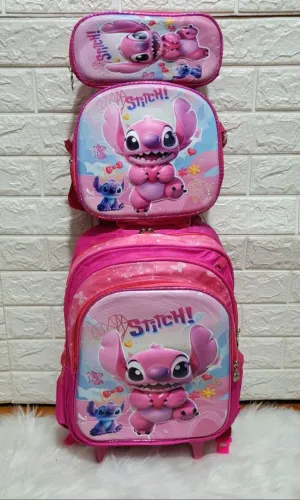 Kit mochila escolar infantil 3D