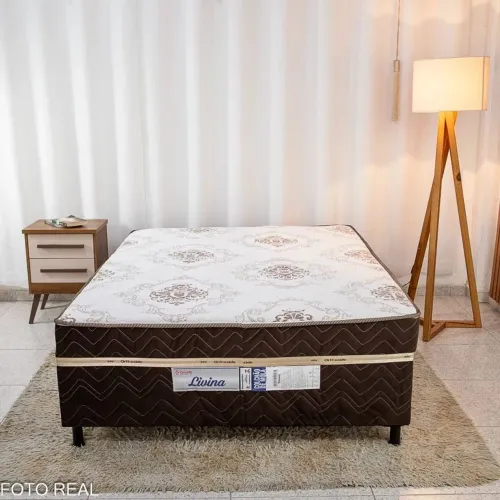 Cama Box Casal Livina 138x188x58 Molas Ensacadas - Orthoside | Suporta até 220kg