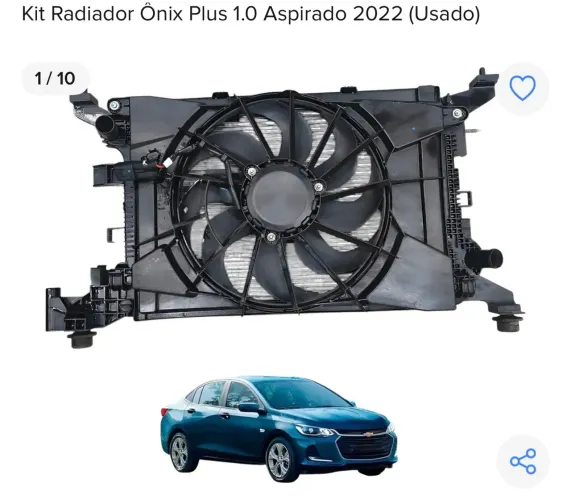Kit Radiador Onix Plus 1.0 Aspirado 2022