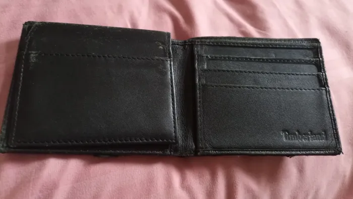 Carteira masculina em couro Timberland 