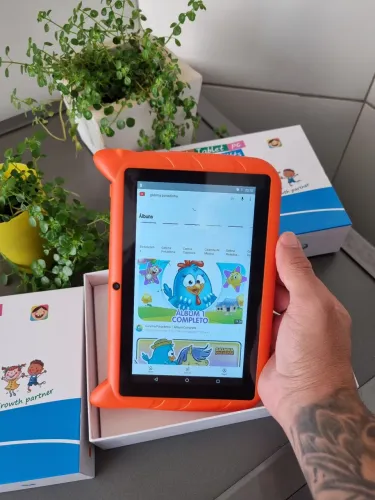Tablet infantil 64Gb/4GB com Android pega YouTube baixa jogos e aplicativos 