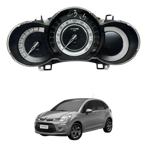 Painel De Instrumentos Citroen C3 1.5 2013 2014 2015 2016 Preto