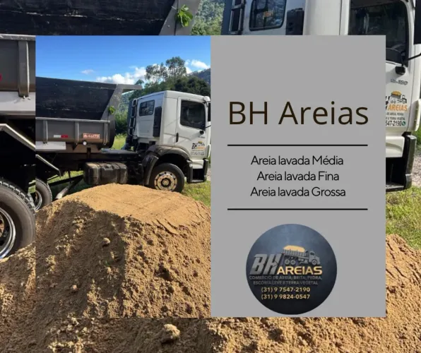 Areia limpa e peneirada 