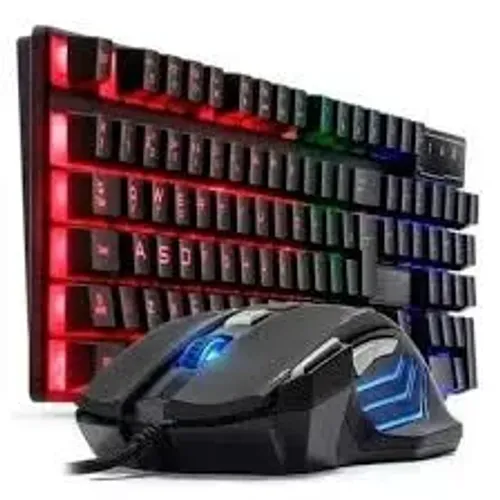Kit Gamer Teclado Semi-mecânico + Mouse Gamer RGB