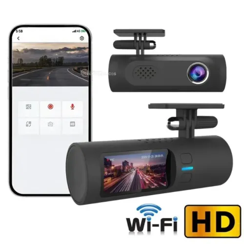 Câmera Gravador De Vídeo Automotiva Para Registro de Trajetos Wi-fi e Sensor de Colisão