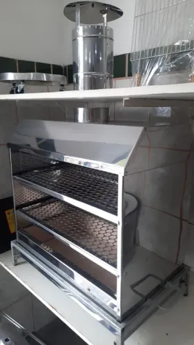 Churrasqueira de bancada 60x35 inox