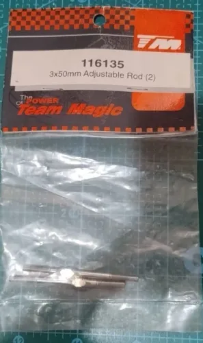 Team Magic 3x50mm Ajustable Rod (2) 116135