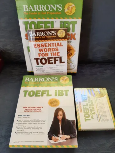 Kit IELTS ou TOEFL IBT - Barron's (14ª Edição) - Livros e CD-ROM