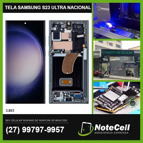 Tela Display P/ Samsung S23 Ultra Orig. Nac. Genuina Sms918 Amoled- Instalação em 30min!