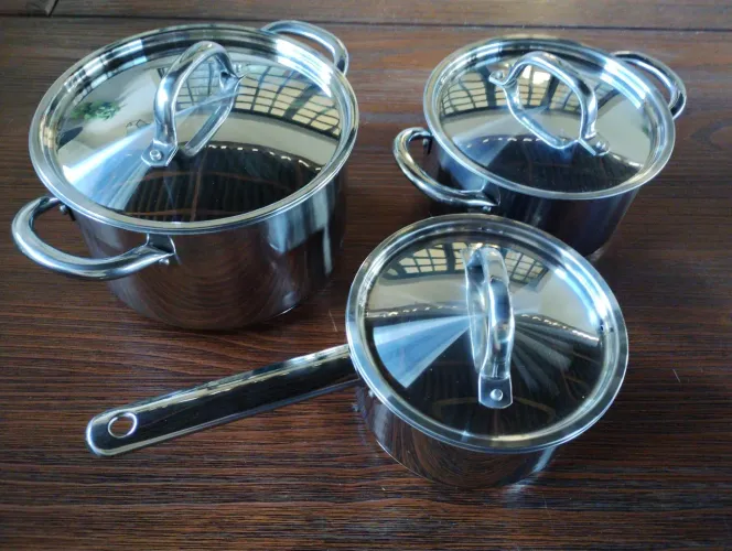 Jogo de panela aço inox