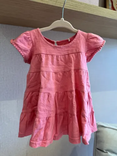 Vestido Rose Pompom + Calcinha/Tapa Fralda