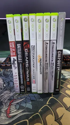 Lote 9 Jogos Xbox 360 Originais | CoD BO2, MW, BF3, Batman GOTY, Gears 2 | Mídia Física 