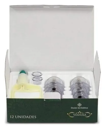 Kit ventosa com 12 copos Dr Estética 